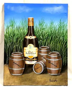 John Pacovsky & Barbancourt Rhum - Commissioned, Signed - Acrylic on Canvas