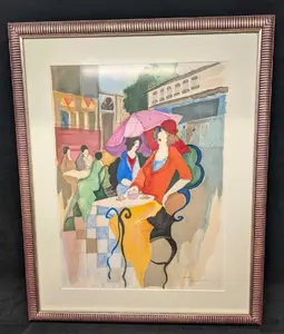 Framed Itzchak Tarkay S&N City Scene Print R42