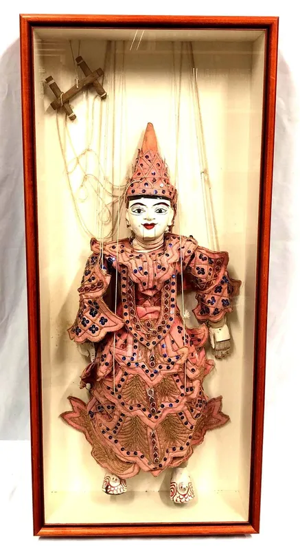 Vintage Thai Marionette String Puppet Shadow Box from auction in Orlando, Florida — image 36