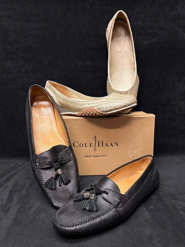 Ralph Lauren Leather Loafers and Cole Haan Woven Flats Bundle from auction in Orlando, Florida — image 31