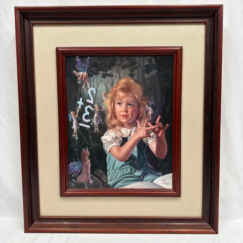 Bob Byerley Hand Signed and Numbered Giclee Print Framed Fairy Fantasy Scene R240 from auction in Orlando, Florida — image 12