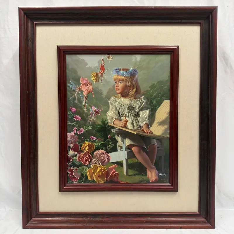 Bob Byerley Signed and Numbered Giclee Print Framed Fairy Whimsical Fantasy Scene R240 from auction in Orlando, Florida — image 13