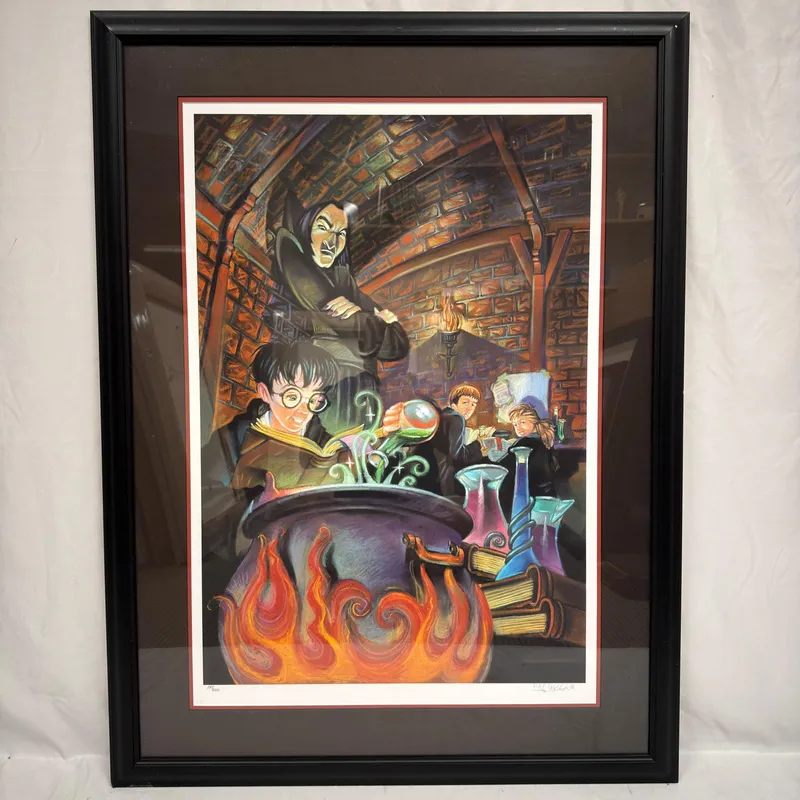 Fred Bode In Potions Class Harry Potter Warner Bros Hand Signed Giclee Print 137 of 250 R240 from auction in Orlando, Florida — image 16