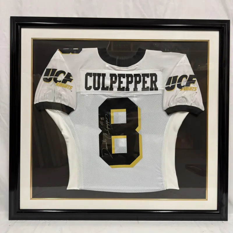 Framed Daunte Culpepper Signed UCF Knights Football Jersey Display R240 from auction in Orlando, Florida — image 19