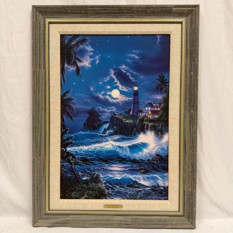 Christian Riese Lassen Moonlit Serenity Framed Canvas Print R240 from auction in Orlando, Florida — image 21