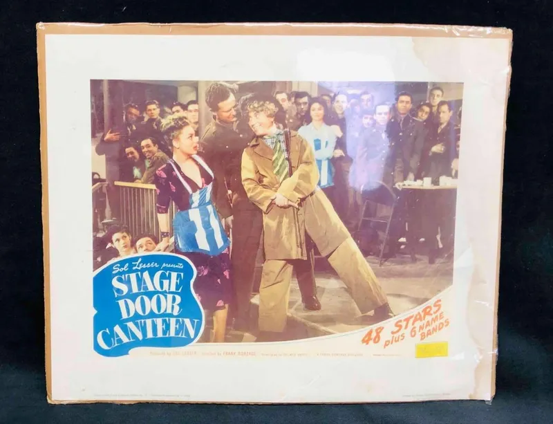 Three Lobby Cards Stage Door Canteen 1984 & Two Disney The TenderFoot 1964 from auction in Orlando, Florida — image 2