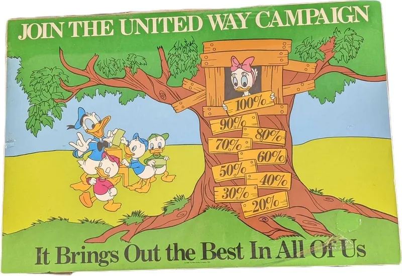 Disney Ducktales United Way Campaign Mini Poster from auction in Orlando, Florida — image 5
