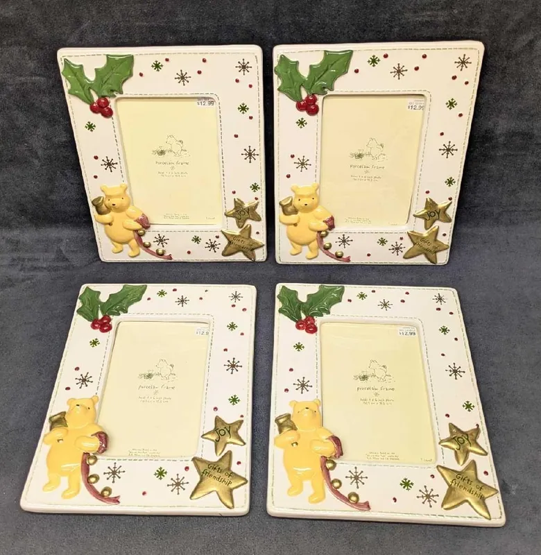 4 Disney Winnie The Pooh Porcelain Frames 4 x 6 Photos from auction in Orlando, Florida — image 10