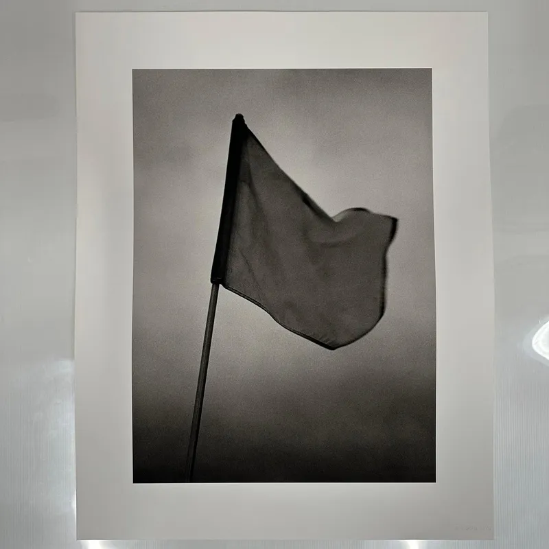 Golf Flag Michael Faye Embossed Black and White Fine Art Photograph Print from auction in Orlando, Florida — image 9