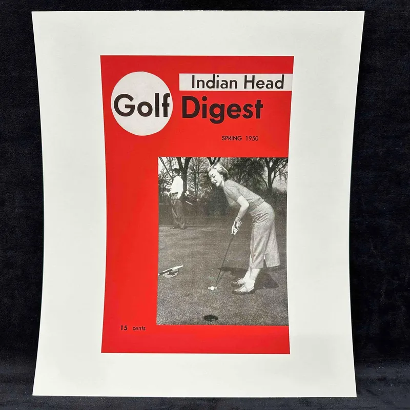 Golf Digest Indian Head Magazine Cover Reprint Spring 1950 Lithograph C from auction in Orlando, Florida — image 4
