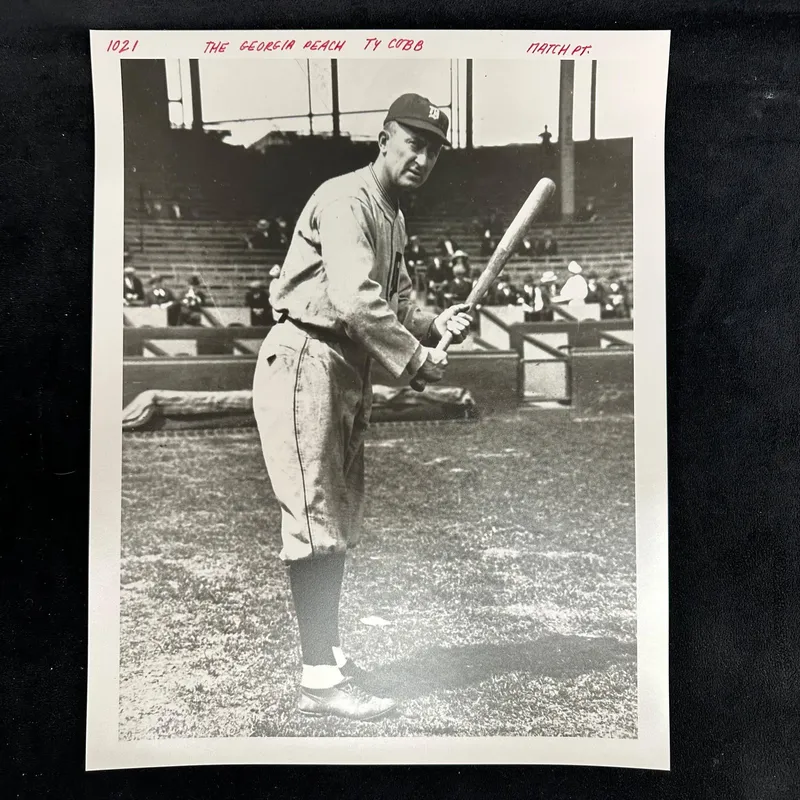 Ty Cobb The Georgia Peach Analog Photograph Print Pearl Resin Coated Paper from auction in Orlando, Florida — image 14