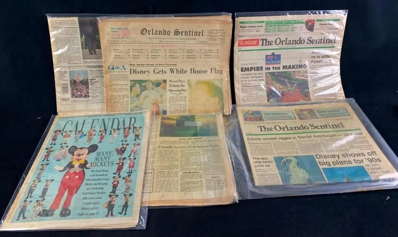 Vintage Newspapers Featuring Disney World Articles from auction in Orlando, Florida — image 19