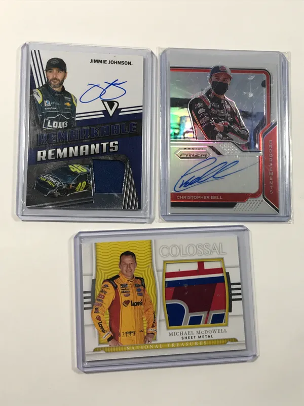 3 Autographed NASCAR Panini Trading Cards from auction in 212 Cazenovia Street, — image 45