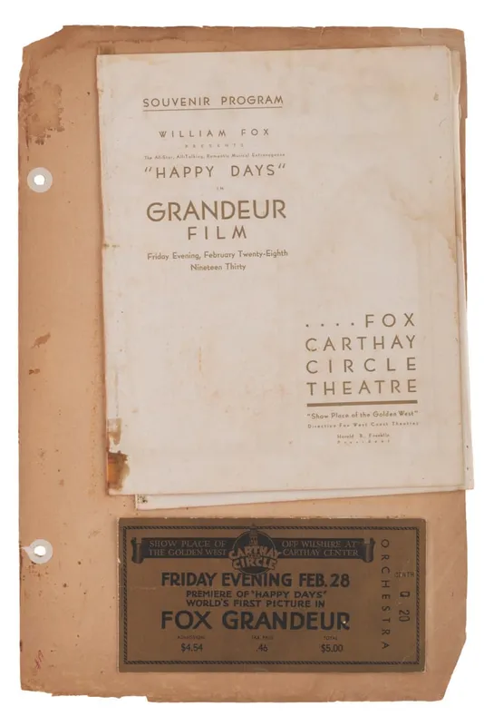 A "Happy Days" Premiere Ticket, Program, and Film Strips. from auction in Studio City, California — image 18