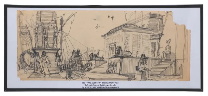 A Bill Martin "The Egyptian" Concept Set Design Sketch. from auction in Studio City, California — image 27