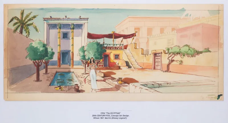 A Bill Martin "The Egyptian" Courtyard Concept Set Design. from auction in Studio City, California — image 28