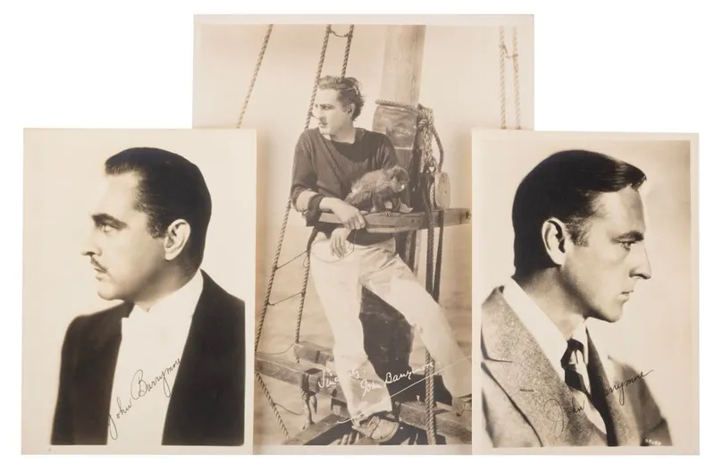 A Trio of John Barrymore Fan Cards. from auction in Studio City, California — image 2