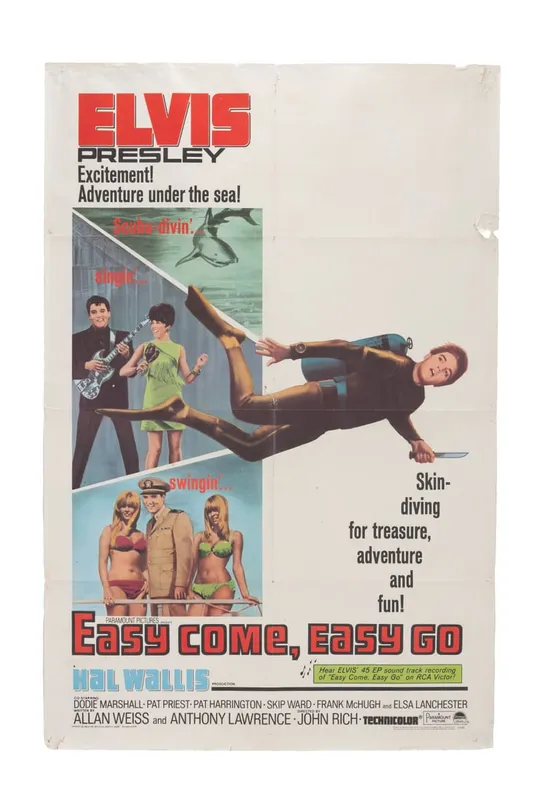 An Elvis "Easy Come, Easy Go" One-Sheet. from auction in Studio City, California — image 26