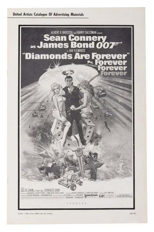 A James Bond "Diamonds are Forever" Pressbook. from auction in Studio City, California — image 30