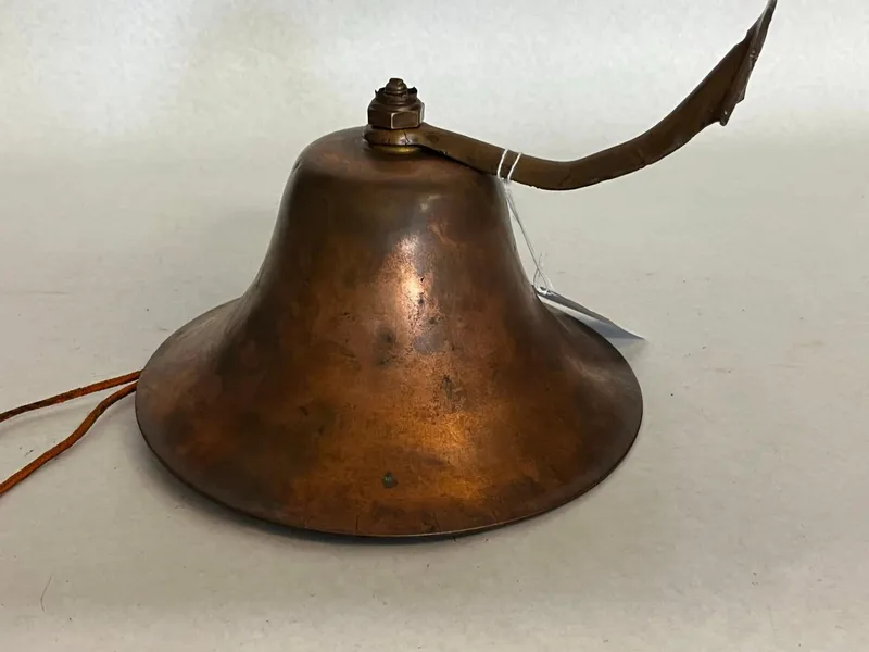 Wrought Copper Ship Bell w/ Brass Arm from auction in Dundee, Ohio — image 8