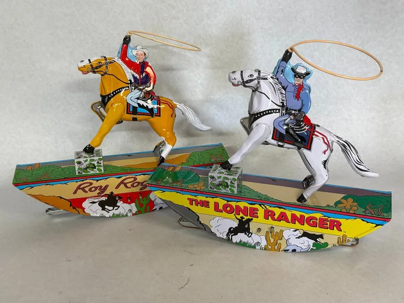 Pair Schylling Tin Western Rocking Toys from auction in Dundee, Ohio — image 40