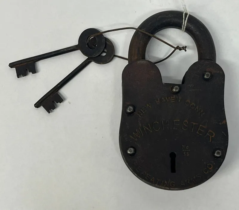 Winchester Repeating Arms Iron Padlock from auction in Dundee, Ohio — image 44