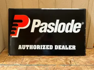 Paslode Embossed Metal Advertising Sign