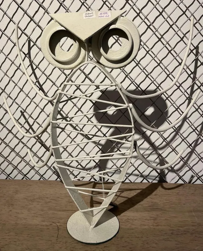 Robert Palmer Metal Owl Sculpture from auction in Dundee, Ohio — image 11