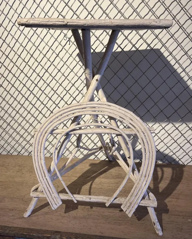 Adirondack White Twig Tripod Side Table from auction in Dundee, Ohio — image 17
