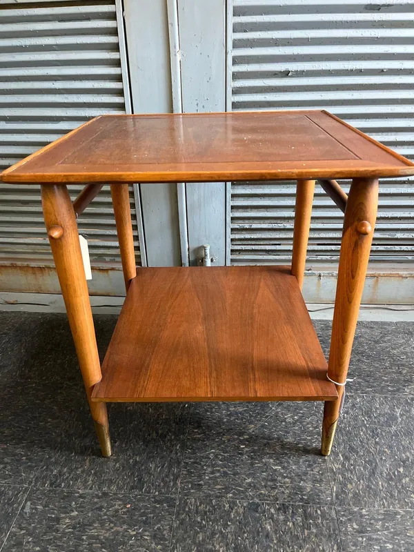 Mid-Century Walnut Two-Tier Side Table from auction in Dundee, Ohio — image 44