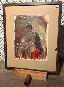 K Bloomberg Seated Nude Study Painting