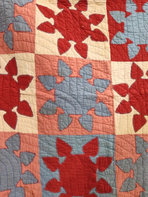 American Hand-Appliqued Princess Feather Quilt from auction in Dundee, Ohio — image 8