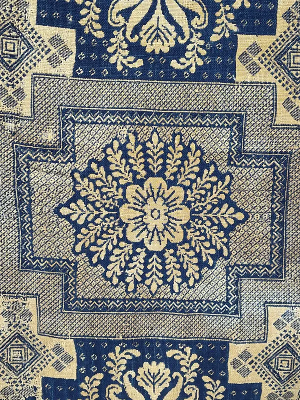 American Jacquard Woven Coverlet, 19th Century from auction in Dundee, Ohio — image 35