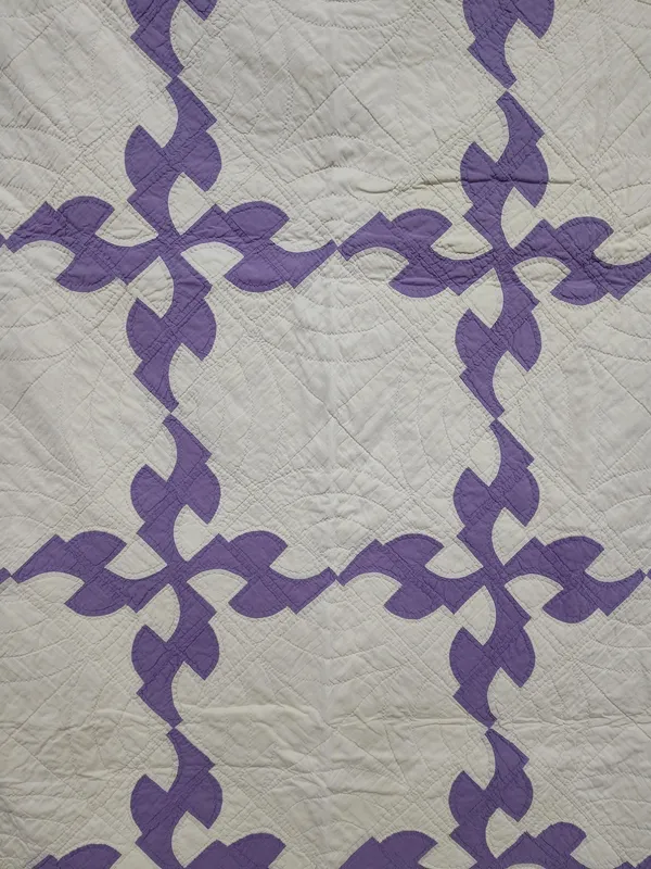Purple & White Whirligig Pattern Cotton Quilt from auction in Dundee, Ohio — image 40