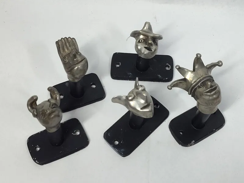 Set 5 Figural Metal Wall Hooks from auction in Dundee, Ohio — image 5