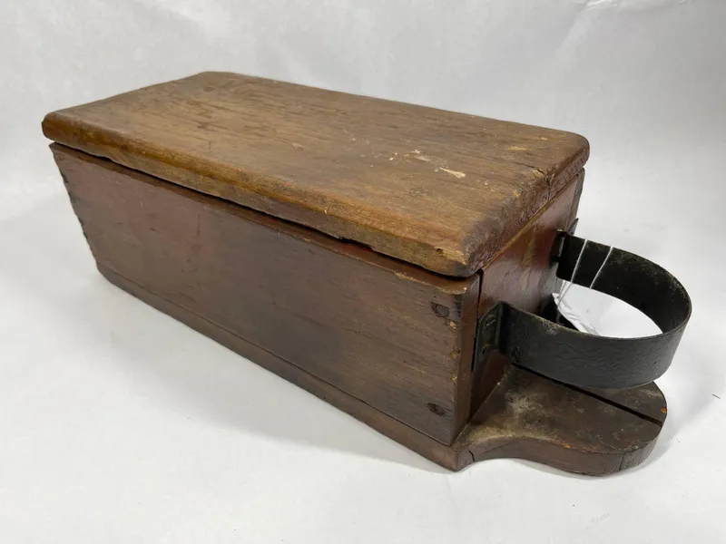 Primitive Red Wood implement tool Box from auction in Dundee, Ohio — image 14