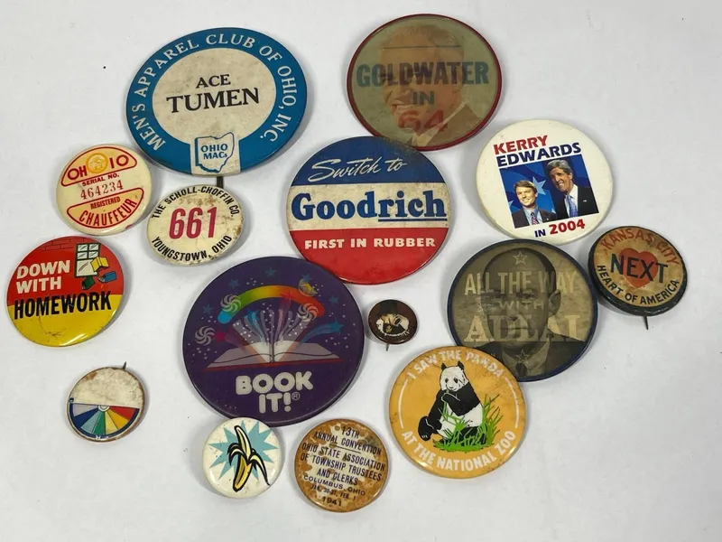 14  Political & Flicker Pinbacks from auction in Dundee, Ohio — image 22