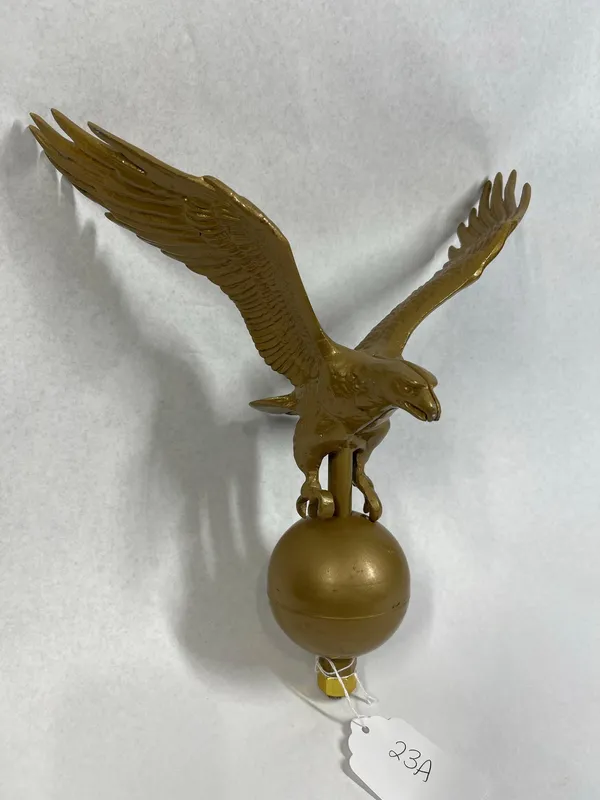 Aluminum Eagle Flagpole Topper w/ Globe from auction in Dundee, Ohio — image 25