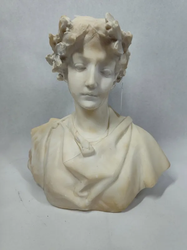 G. Bessi Style Marble Bust of Woman from auction in Dundee, Ohio — image 31