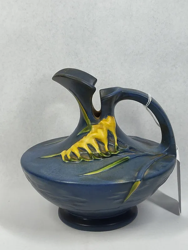 Roseville Pottery Blue Freesia Ewer from auction in Dundee, Ohio — image 47
