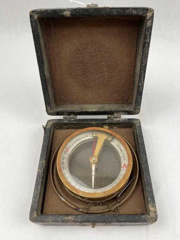 W.S. Darley & Co. Brass Mining Compass from auction in Dundee, Ohio — image 5