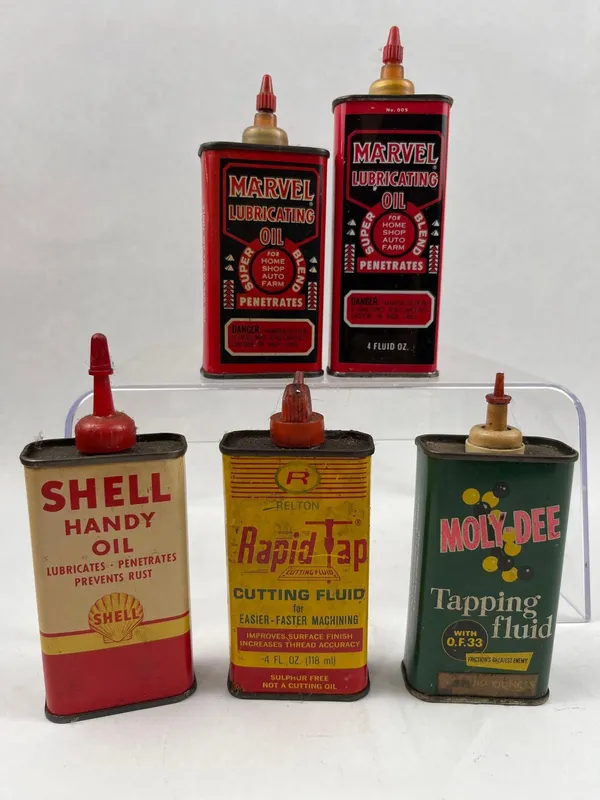 5 Vtg Lithographed Tin Lubricant Cans from auction in Dundee, Ohio — image 17