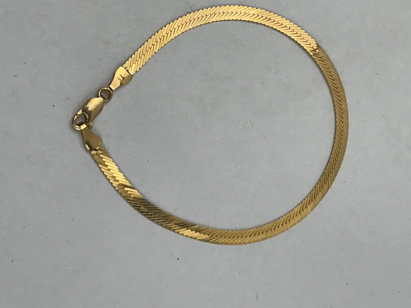 14K Gold Herringbone & Link Bracelet from auction in Dundee, Ohio — image 27