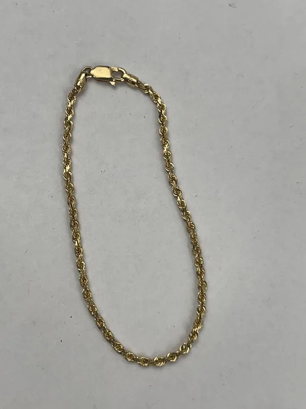 14 Karat Yellow Gold Rope Bracelet from auction in Dundee, Ohio — image 29