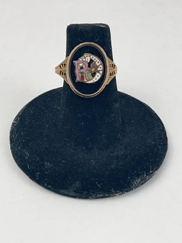 Daughters of Rebekah Onyx & Enamel Ring from auction in Dundee, Ohio — image 32