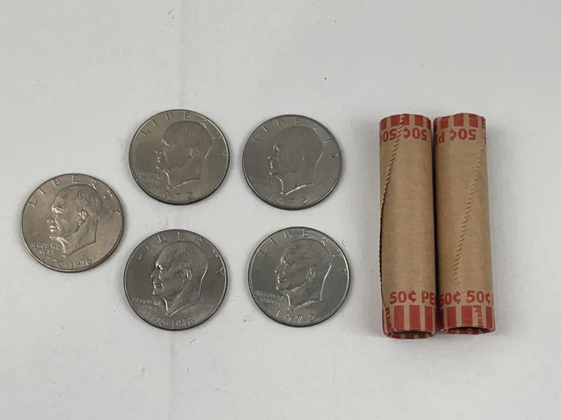 US Eisenhower Dollars & Rolled Pennies from auction in Dundee, Ohio — image 36