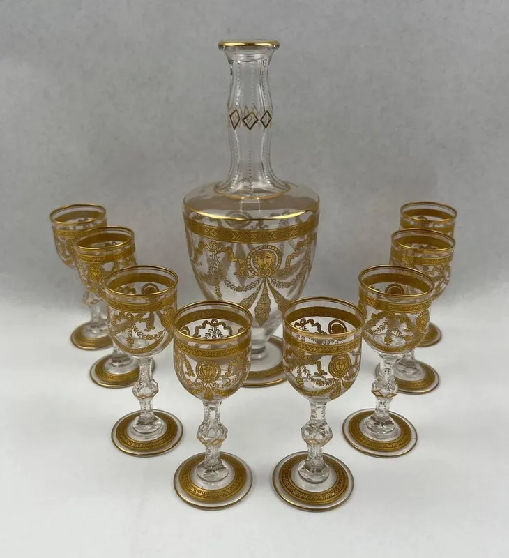 Gilt Neoclassical Decanter & Cordials from auction in Dundee, Ohio — image 47