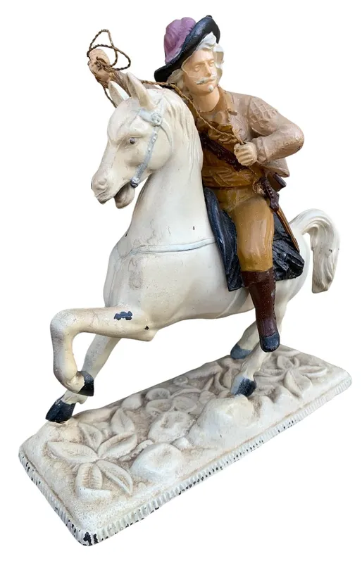 Iconic Antique Cast Metal Buffalo Bill American Old West Sculpture from auction in Dundee, Ohio — image 37