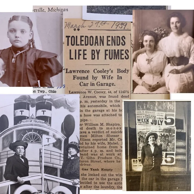 130 pc Antique Photograph & Ephemera Collection of Toledo OH Native Mabel McGurer Cooley from auction in Dundee, Ohio — image 42