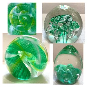 3 Vintage Studio Art Glass Paperweights: Scottish Caithness Sorcerer's Apprentice
